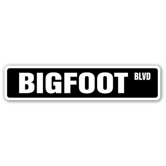 SignMission A-24-SS-Bigfoot Bigfoot Aluminum Street Sign for Sasquatch Folklore Hairy Large Ape
