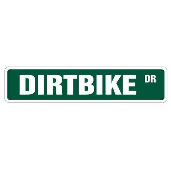 SignMission A-24-SS-DirtBike Dirtbike Aluminum Street Metal Sign for Motocross Racer Racing BMX