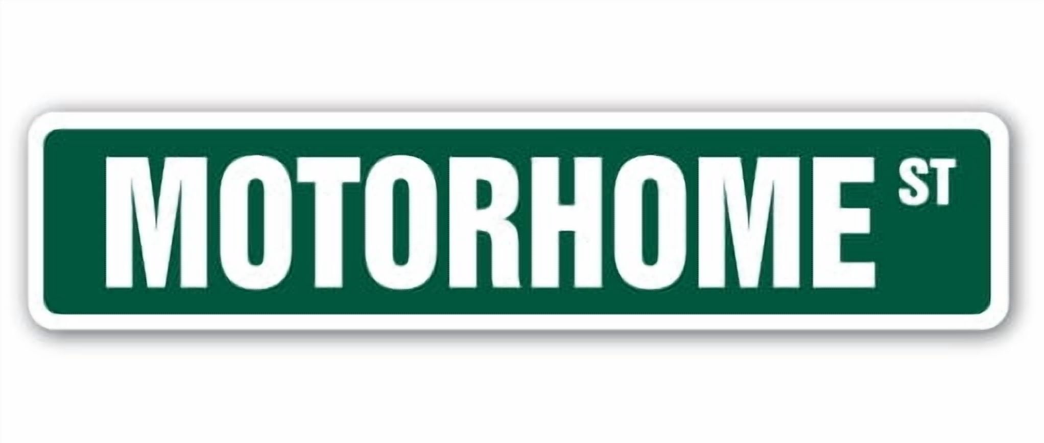Trampolinme Sign Rv SignMission A-24-SS-MOTORHOME Motorhome Aluminum Street Sign for RV ...