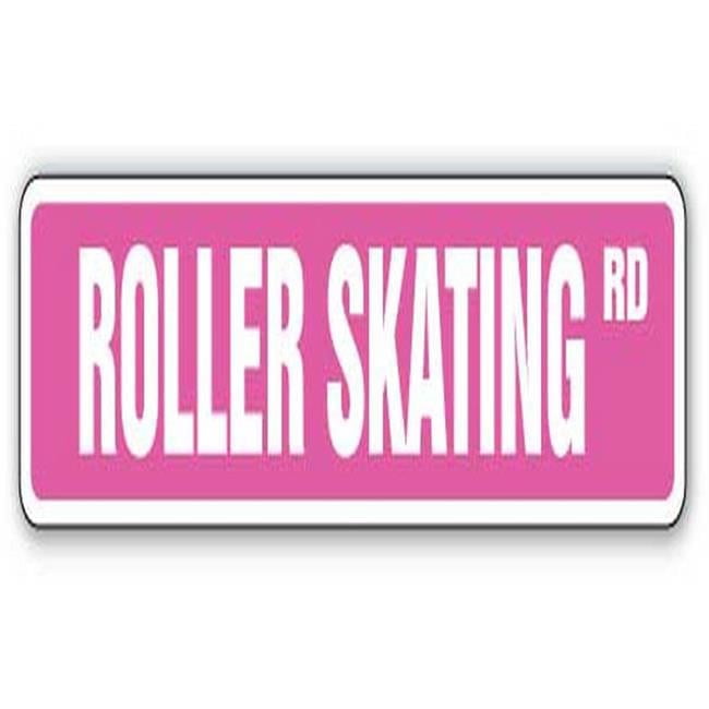 Roller Rink Skate Rentals Sign SignMission A-36-SS-Roller Skate 36 in. Roller Skating Aluminum Street ...