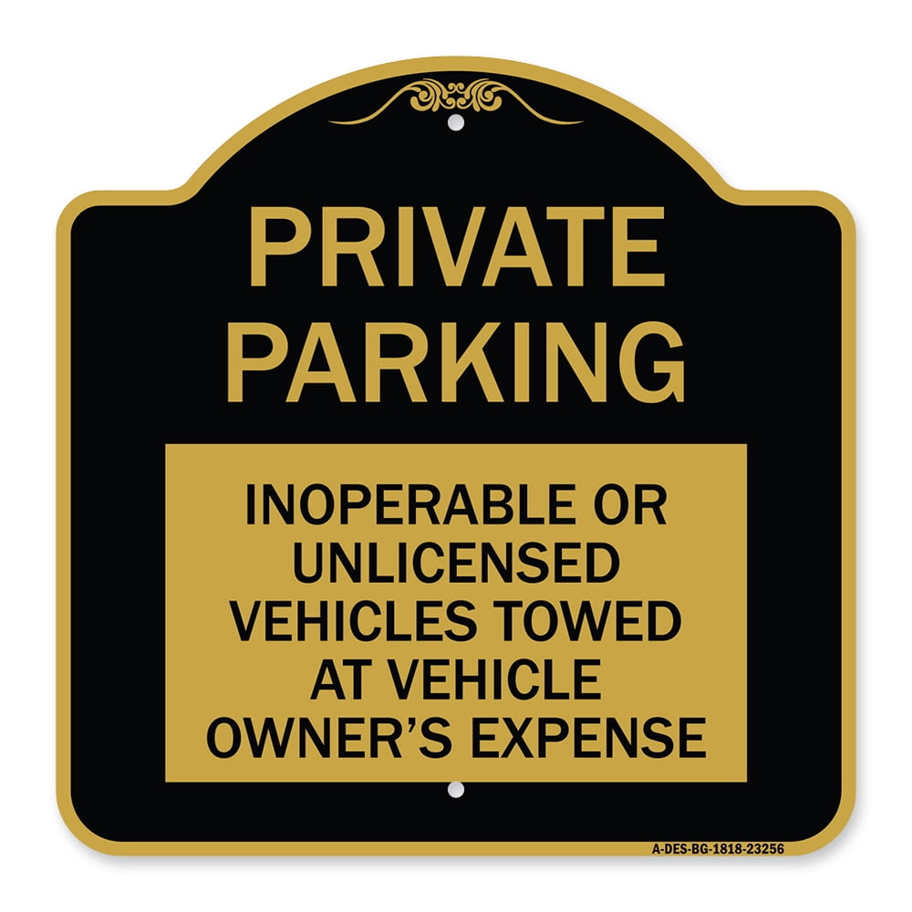 SignMission A-DES-BG-1818-23256 18 x 18 in. Designer Series Sign ...