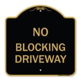 thumbnail image 1 of SignMission A-DES-BG-1818-23854 18 x 18 in. Designer Series Sign - No Blocking Driveway, Black & Gold, 1 of 4
