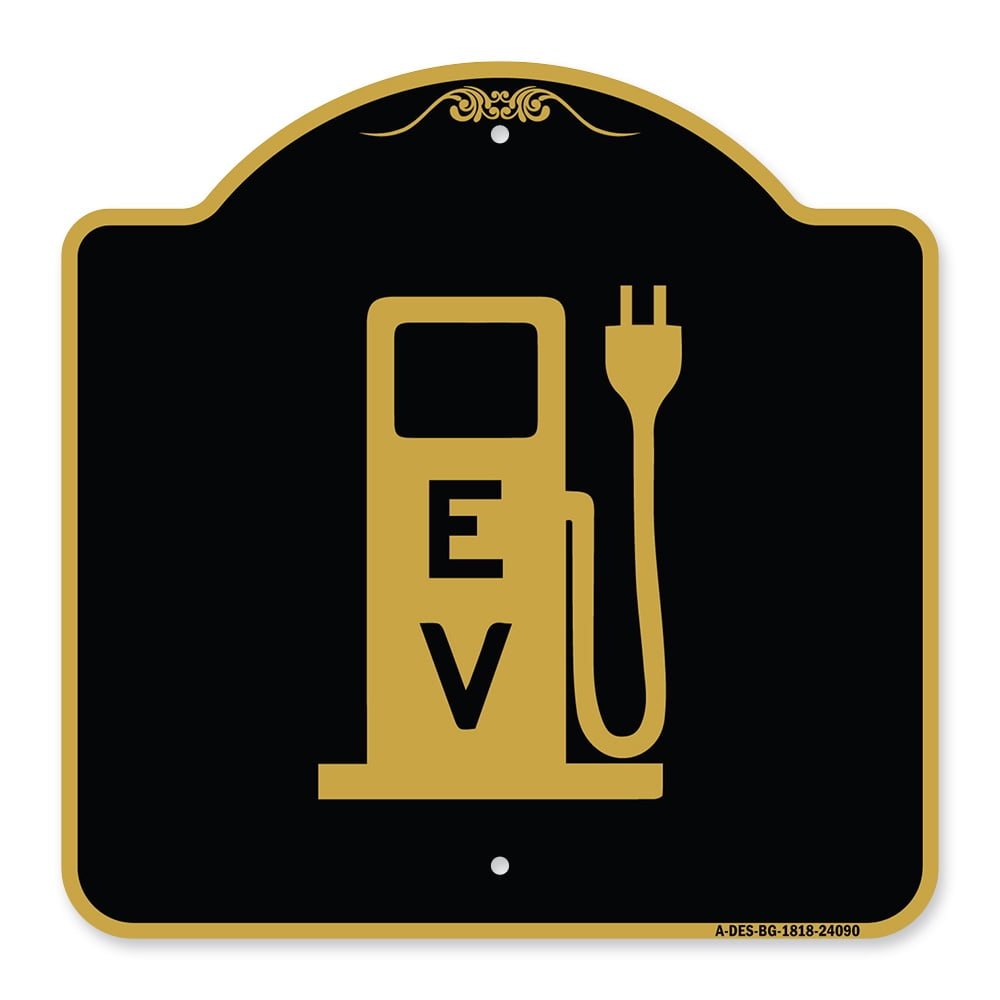 SignMission A-DES-BG-1818-24090 18 x 18 in. Designer Series Sign - EV ...