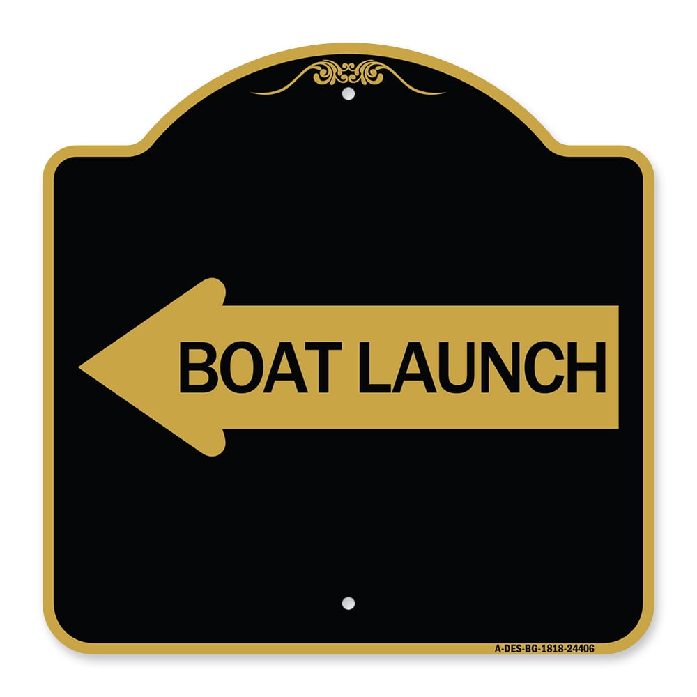 SignMission A-DES-BG-1818-24406 18 x 18 in. Designer Series Sign - Boat ...