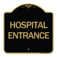 thumbnail image 1 of SignMission A-DES-BG-1818-24455 18 x 18 in. Designer Series Sign - Hospital Entrance, Black & Gold, 1 of 4