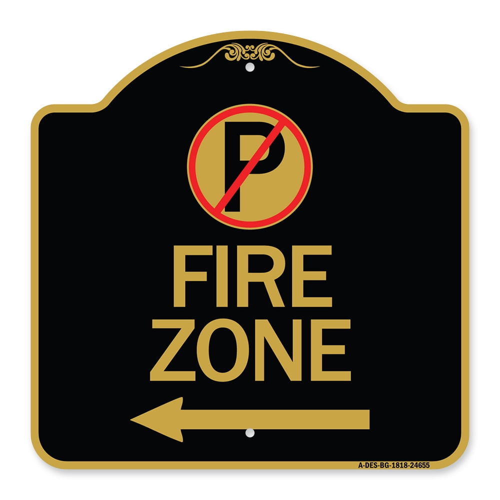 SignMission A-DES-BG-1818-24655 18 x 18 in. Designer Series Sign - Fire ...