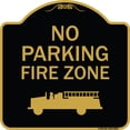 thumbnail image 1 of SignMission A-DES-BG-1818-9818 18 x 18 in. Designer Series Sign - No Parking Fire Zone with Graphic, Black & Gold, 1 of 4