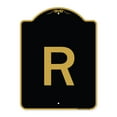 thumbnail image 1 of SignMission A-DES-BG-1824-22930 18 x 24 in. Designer Series Sign - Sign with Letter R , Black & Gold, 1 of 4