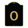 thumbnail image 1 of SignMission A-DES-BG-1824-22936 18 x 24 in. Designer Series Sign - Sign with Letter O , Black & Gold, 1 of 4