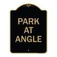 thumbnail image 1 of SignMission A-DES-BG-1824-23497 18 x 24 in. Designer Series Sign - Park At Angle, Black & Gold, 1 of 4