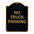 thumbnail image 1 of SignMission A-DES-BG-1824-23661 18 x 24 in. Designer Series Sign - No Parking Sign No Truck Parking, Black & Gold, 1 of 4