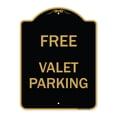 thumbnail image 1 of SignMission A-DES-BG-1824-23939 18 x 24 in. Designer Series Sign - Free Valet Parking, Black & Gold, 1 of 4