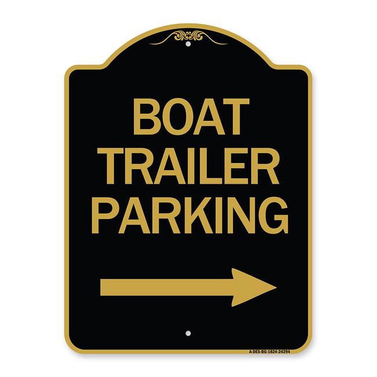 SignMission 18 x 24 in. Designer Series Sign Boat Trailer Parking