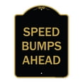 thumbnail image 1 of SignMission A-DES-BG-1824-9888 18 x 24 in. Designer Series Sign - Speed Bumps Ahead, Black & Gold, 1 of 4