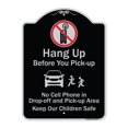 thumbnail image 1 of SignMission A-DES-BS-1824-9971 18 x 24 in. Designer Series Sign - Hang-Up Before You Pick-Up, Black & Silver, 1 of 4