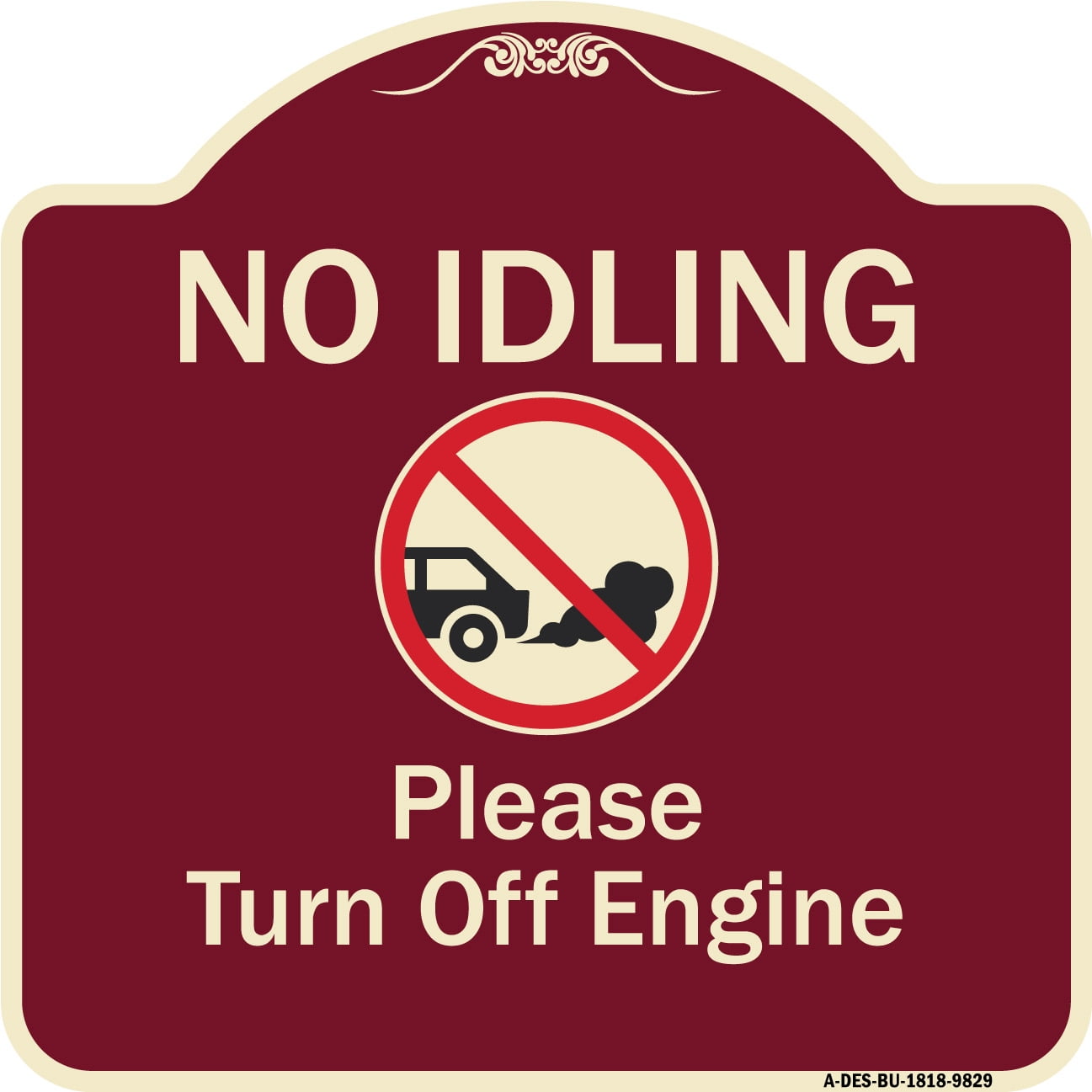 Engine Sign Off Interlink Logo SignMission A-DES-BU-1818-9829 18 x 18 in. Designer Series Sign - No ...