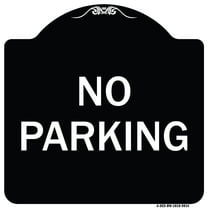 SignMission A-DES-BW-1818-9814 18 x 18 in. Designer Series Sign - No Parking, Black & White