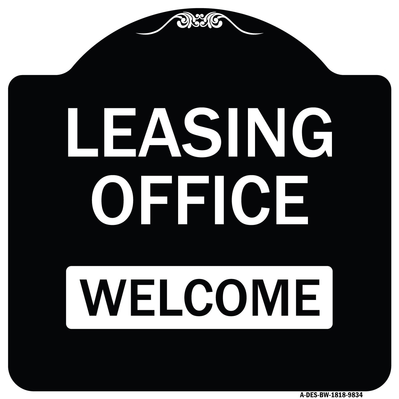 18" x 18" Black & White Heavy-Gauge Aluminum Outdoor Sign