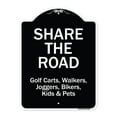 thumbnail image 1 of SignMission A-DES-BW-1824-9892 18 x 24 in. Designer Series Sign - Share the Road, Black & White, 1 of 4