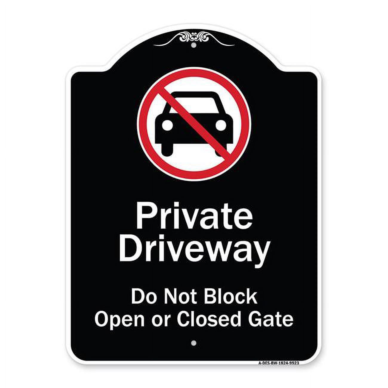 SignMission 18 x 24 in. Designer Series Sign - Private Driveway Do Not ...