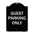 thumbnail image 1 of SignMission A-DES-BW-1824-9972 18 x 24 in. Designer Series Sign - Guest Parking Only, Black & White, 1 of 4