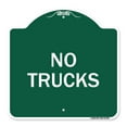 thumbnail image 1 of SignMission A-DES-GW-1818-22786 18 x 18 in. Designer Series Sign - Truck Sign No Trucks, Green & White, 1 of 4