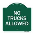 thumbnail image 1 of SignMission A-DES-GW-1818-23419 18 x 18 in. Designer Series Sign - Parking Lot Sign No Trucks Allowed, Green & White, 1 of 4