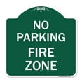 thumbnail image 1 of SignMission A-DES-GW-1818-23616 18 x 18 in. Designer Series Sign - No Parking Fire Zone, Green & White, 1 of 4