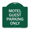 thumbnail image 1 of SignMission A-DES-GW-1818-23871 18 x 18 in. Designer Series Sign - Motel Guest Parking Only, Green & White, 1 of 4