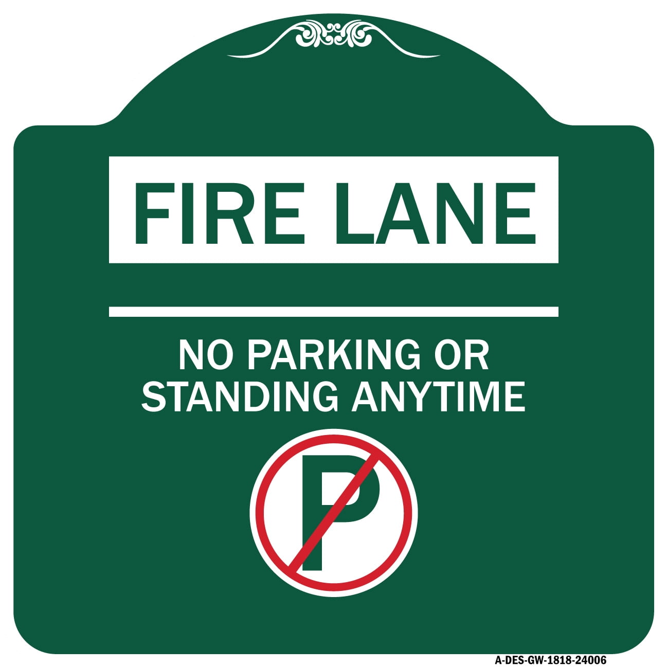 SignMission A-DES-GW-1818-24006 18 x 18 in. Designer Series Sign - Fire ...
