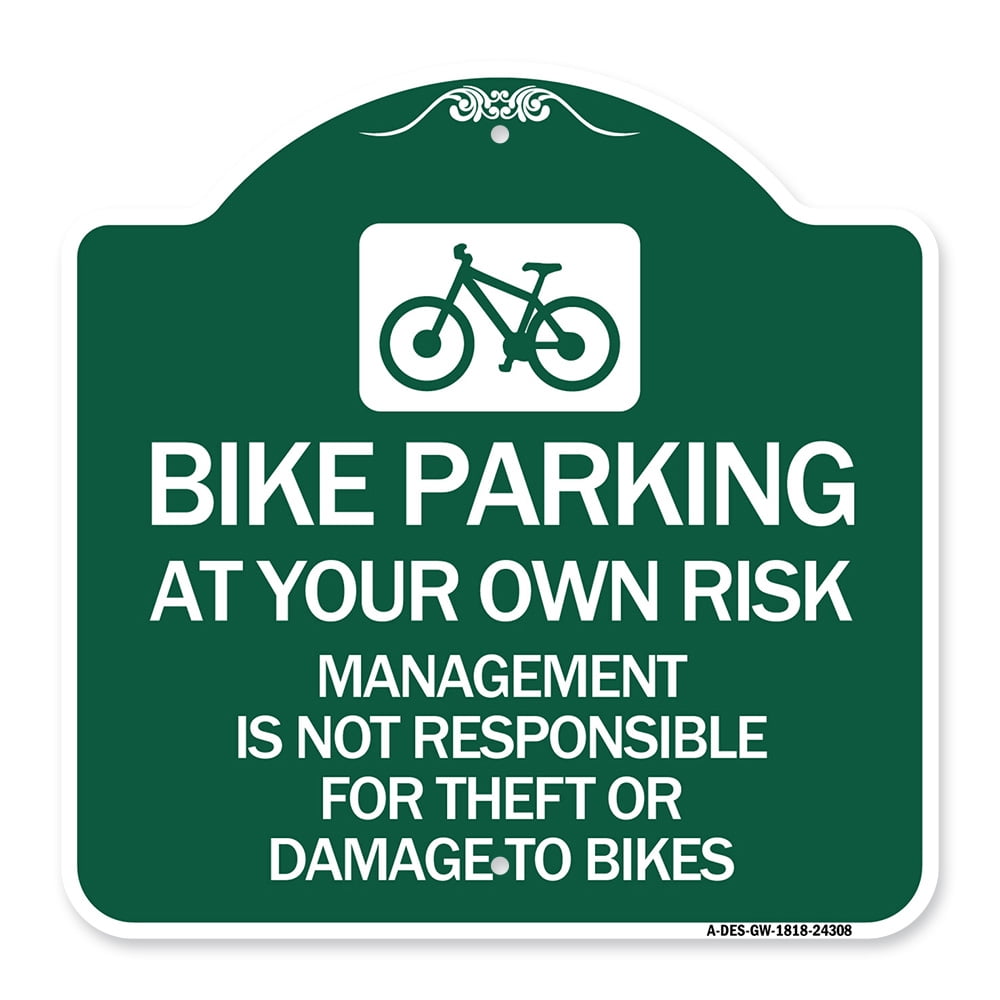 bicycle parking アメリカサイン　18‘x12’ bicycle parking アメリカサイン18'x12'