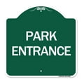 thumbnail image 1 of SignMission A-DES-GW-1818-24453 18 x 18 in. Designer Series Sign - Park Entrance, Green & White, 1 of 4