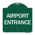 thumbnail image 1 of SignMission A-DES-GW-1818-24460 18 x 18 in. Designer Series Sign - Airport Entrance, Green & White, 1 of 4