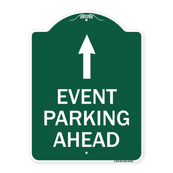 SignMission A-DES-GW-1824-23366 18 x 24 in. Designer Series Sign - Parking Sign & Post Kit, Green & White