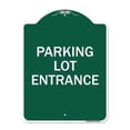 thumbnail image 1 of SignMission A-DES-GW-1824-23450 18 x 24 in. Designer Series Sign - Parking Entrance Sign Parking Lot Entrance, Green & White, 1 of 4