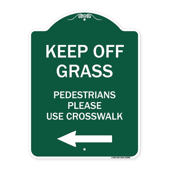 SignMission A-DES-GW-1824-23888 18 x 24 in. Designer Series Sign - Lawn Boss Sign Stake Kit, Green & White