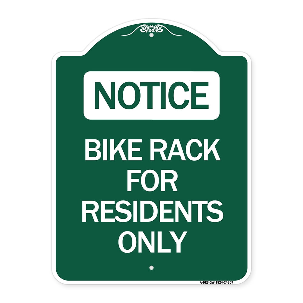 SignMission A-DES-GW-1824-24307 18 x 24 in. Designer Series Sign - Bike ...
