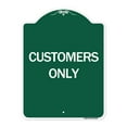 thumbnail image 1 of SignMission A-DES-GW-1824-24494 18 x 24 in. Designer Series Sign - Customers Only, Green & White, 1 of 4