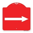 thumbnail image 1 of SignMission A-DES-RW-1818-22975 18 x 18 in. Designer Series Sign - Right Arrow Symbol, Red & White, 1 of 4