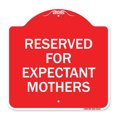 thumbnail image 1 of SignMission A-DES-RW-1818-23412 18 x 18 in. Designer Series Sign - Reserved for Expectant Mothers, Red & White, 1 of 4