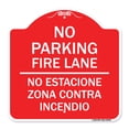 thumbnail image 1 of SignMission A-DES-RW-1818-23848 18 x 18 in. Designer Series Sign - No Estacione Zona Contra Incendio, Red & White, 1 of 4