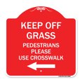 thumbnail image 1 of SignMission A-DES-RW-1818-23888 18 x 18 in. Designer Series Sign - Lawn Boss Sign Stake Kit, Red & White, 1 of 4