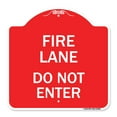 thumbnail image 1 of SignMission A-DES-RW-1818-23986 18 x 18 in. Designer Series Sign - Fire Lane Do Not Enter, Red & White, 1 of 4