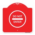 thumbnail image 1 of SignMission A-DES-RW-1818-24150 18 x 18 in. Designer Series Sign - Do Not Enter, Red & White, 1 of 4