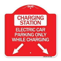SignMission Designer Series Sign - Ev Only (With Electric Vehicle ...