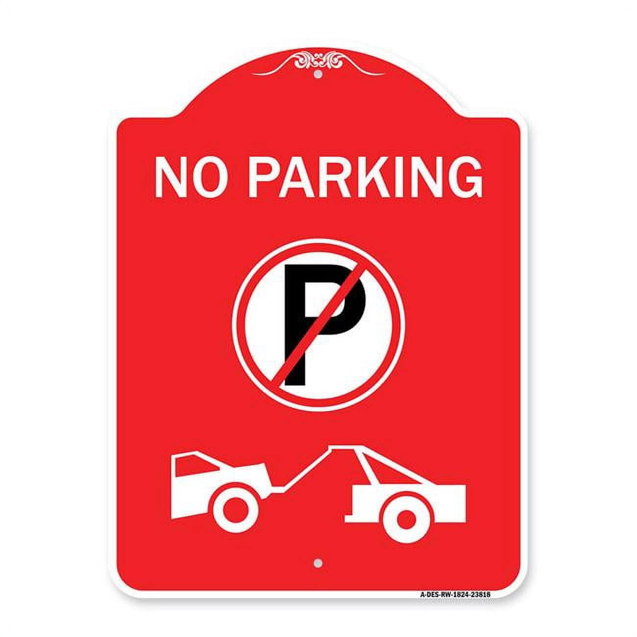 SignMission 18 X 24 In Designer Series Sign No Parking With No signmission-18-x-24-in-designer-series-sign-no-parking-with-no