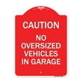 thumbnail image 1 of SignMission A-DES-RW-1824-23821 18 x 24 in. Designer Series Sign - No Oversized Vehicles in Garage, Red & White, 1 of 4
