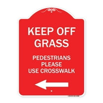 SignMission A-DES-RW-1824-23888 18 x 24 in. Designer Series Sign - Lawn Boss Sign Stake Kit, Red & White