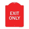 thumbnail image 1 of SignMission A-DES-RW-1824-24034 18 x 24 in. Designer Series Sign - Exit Only, Red & White, 1 of 4