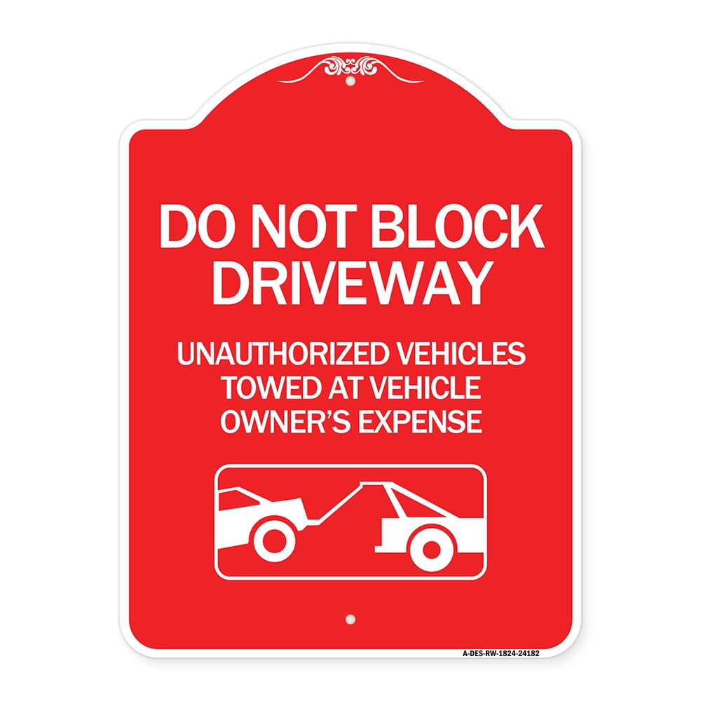 SignMission A-DES-RW-1824-24182 18 x 24 in. Designer Series Sign - Do ...